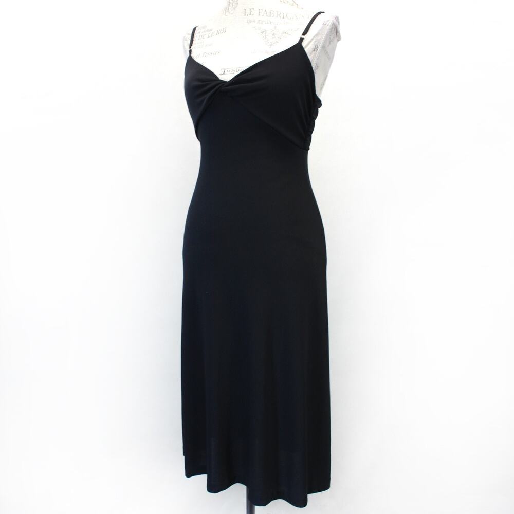 Banana Republic Y2K babydoll goth whimsygoth black cocktail midi dress Small